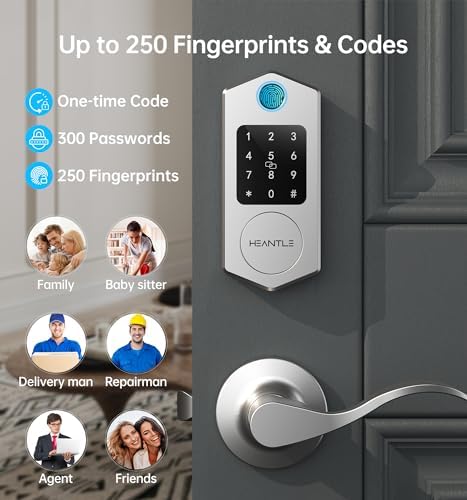 HEANTLE 8-in-1 Smart Front Door Lock Set