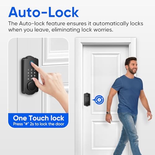 MYPIN Seven-in-1 Smart Door Lock with Fingerprint Phone Control