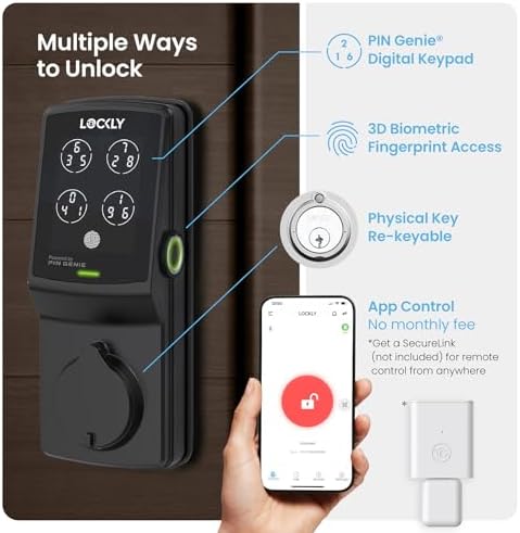 Lockly Secure Pro Bluetooth Smart Deadbolt Lock