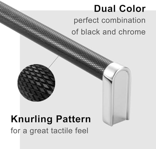 Elegant Black Chrome Pulls for Kitchen Cabinets