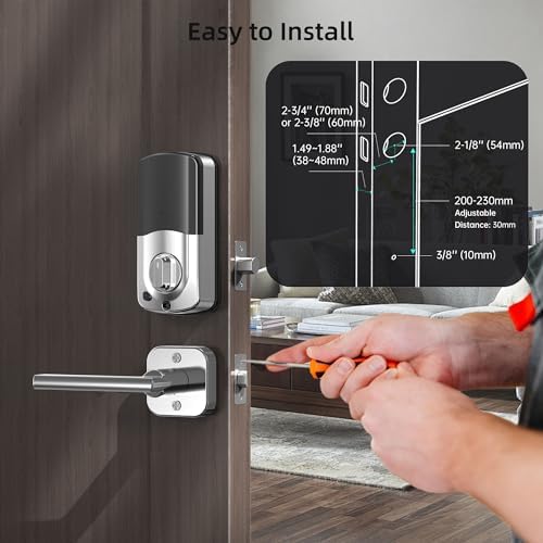 NUTOMO Keyless Entry Door Lock Set with Fingerprint and Alexa