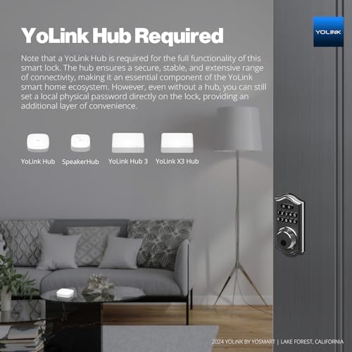 YoLink Smart Deadbolt Lock with Keyless Entry and App Control