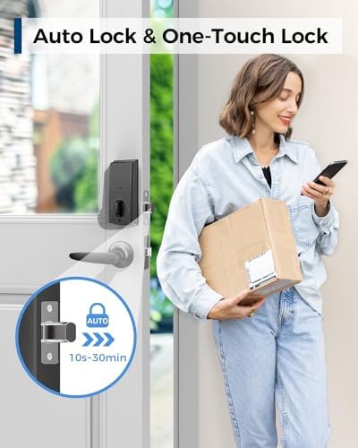 Keyless Entry Deadbolt with Handle Set - App Control and 100 Code Lock