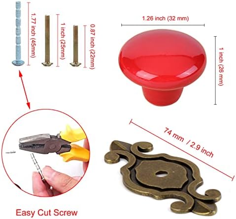 HUAMULAN Retro Retro-Style Knobs Set for Home renovate