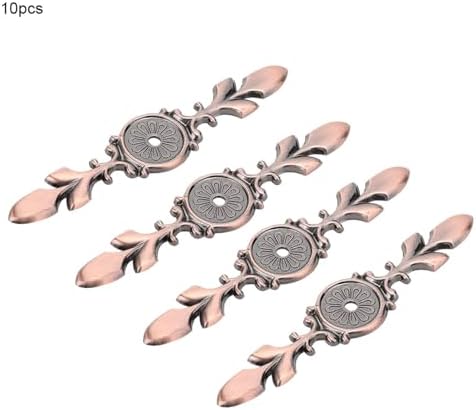 Akozon 10pcs Zinc Alloy Cabinet Back Plate Retro Door Handle