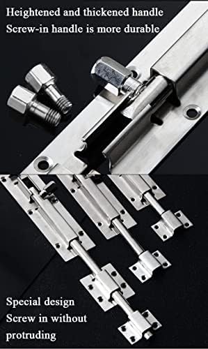 Durable Door Lock - Surface Mounted Sliding Deadbolt Locks Set of 4