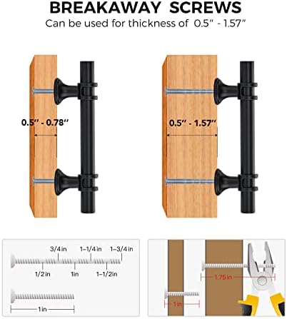 Transform Your Kitchen with 10 SBuff Sleek Durable Black Cabinet Handles