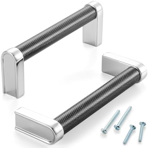 Elegant Black Chrome Pulls for Kitchen Cabinets