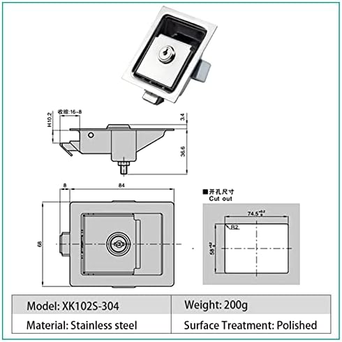 Durable Stainless Steel Door Latch with Silver Handle
