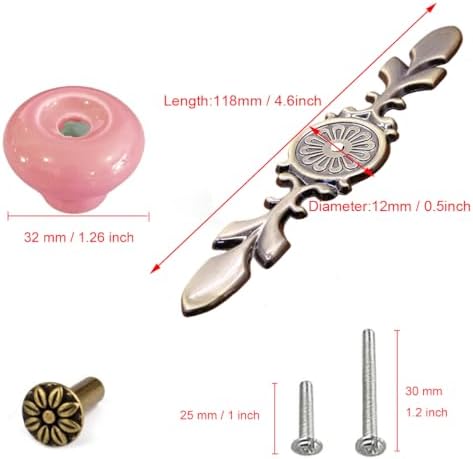 HUAMULAN Retro Ceramic Knobs Set