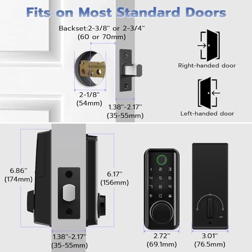 Eseesmart Smart Door Lock with Keypad Secure Front Door Entry