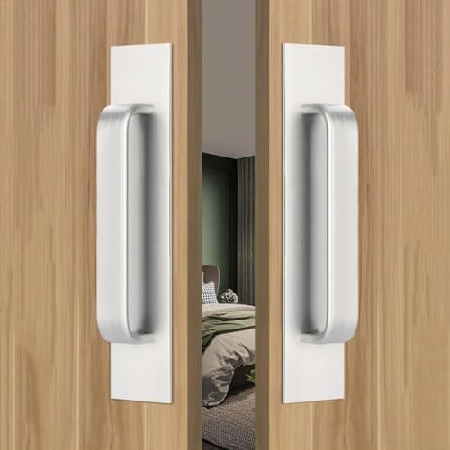 Stylish Aluminum Alloy Pull Push Door Handles - Self-Adhesive No Drilling 200mm