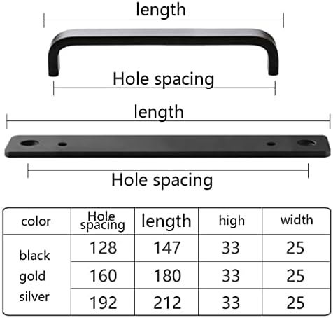 Durable Aluminum Alloy Kitchen cupboard Handles 2-Piece Set