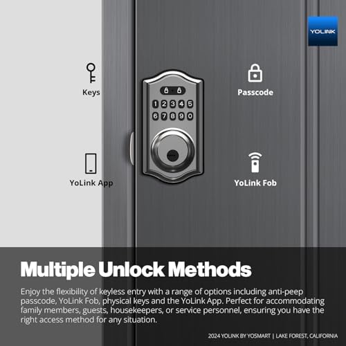 YoLink Smart Deadbolt Lock with Keyless Entry and App Control