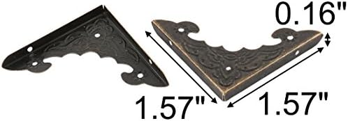 17 Pcs Bronze Box Corner Protectors for Cabinets