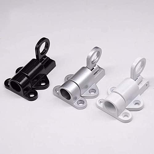2-Piece Door Bolt Set White Button Secure Door Locks