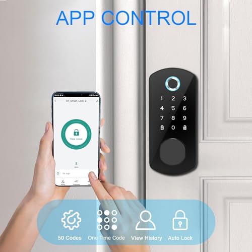 5-in-1 Smart Door Lock with Fingerprint and Bluetooth function