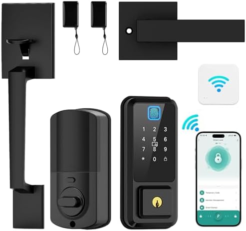 Multiple Unlock Modes Smart Front Door Lock Set with Alexa Google