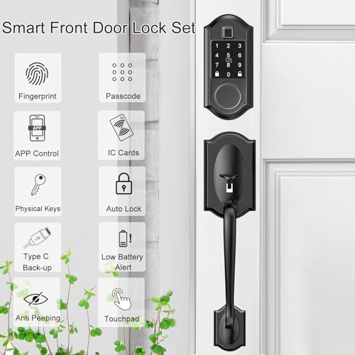 Narpult Smart Keyless Entry Door Lock with Fingerprint and APP Control 1