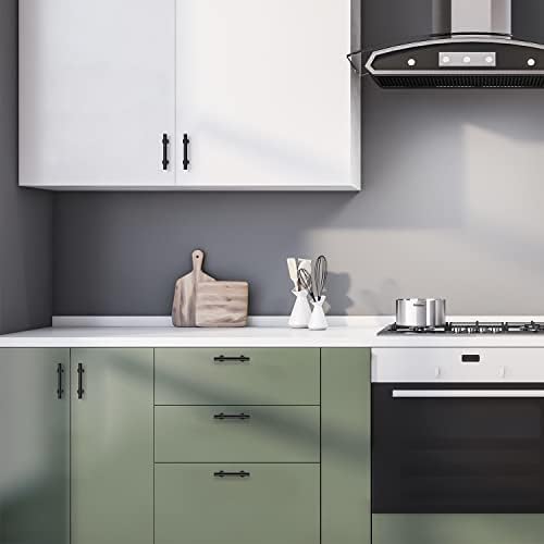 Transform Your Kitchen with 10 SBuff Sleek Durable Black Cabinet Handles