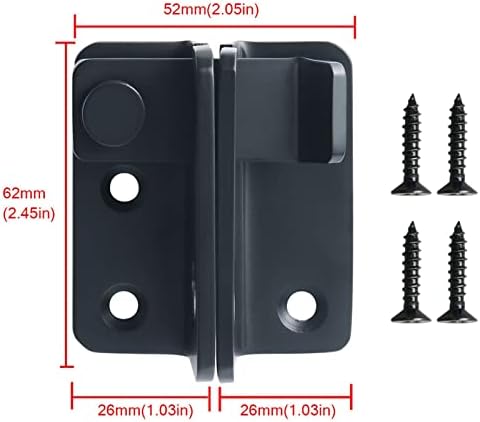 Stainless Steel Bolt Lock Matte Black