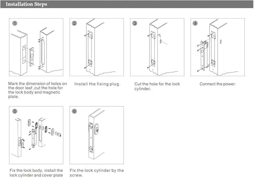 Electric Drop Bolt Lock Deadbolt - Fail-Secure Deadbolt for Home Security