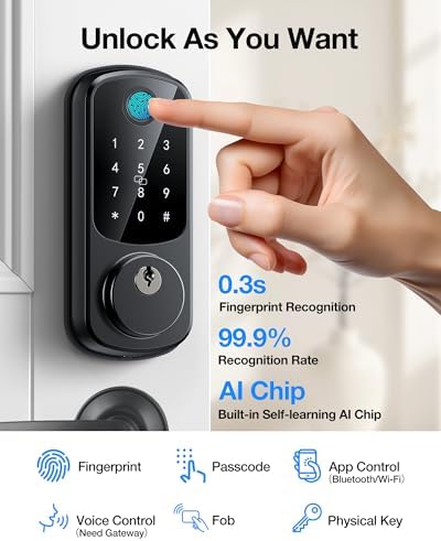 EmdoroSmart Lock Keyless Fingerprint Door Lock for Front Door