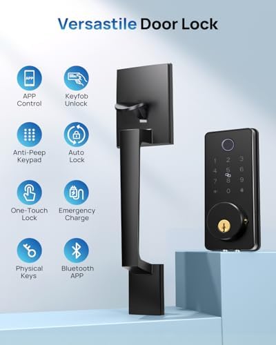 Wi-Fi Front Door Lock Set with Fingerprint and Smart App Control