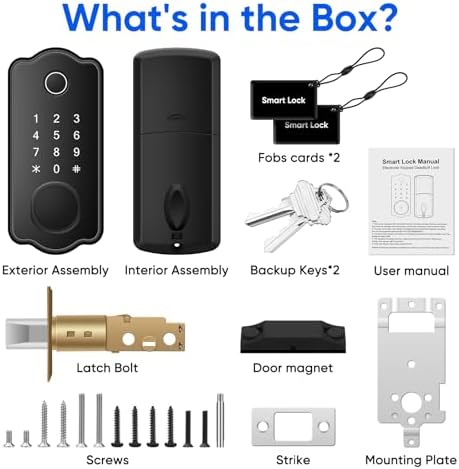 MYPIN Seven-in-1 Smart Door Lock with Fingerprint Phone Control