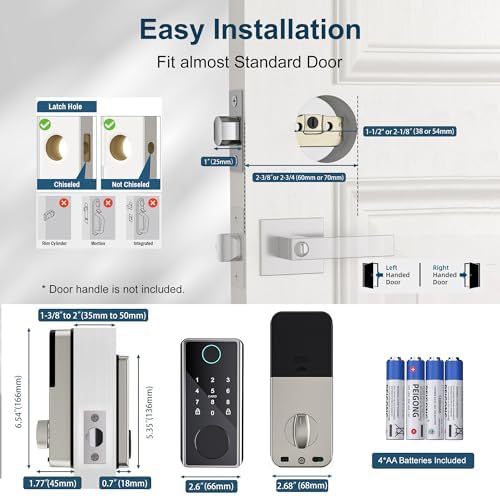 ENOKER Smart Deadbolt Fingerprint Door Lock Enhanced Security Convenience