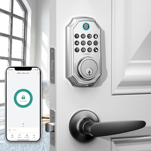 Keyless Entry Deadbolt with Handle Set - App Control and 100 Code Lock