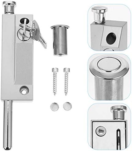 Switch Alloy Deadbolt System for Automatic Silver Steel Doors