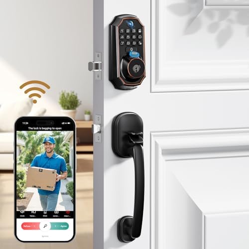 Smart Deadbolt with Camera Fingerprint Entry