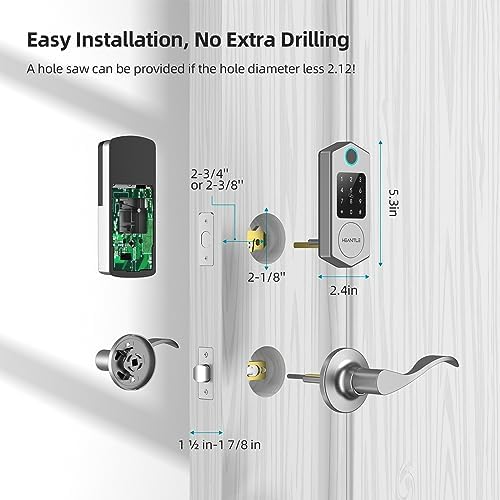 HEANTLE 8-in-1 Smart Front Door Lock Set