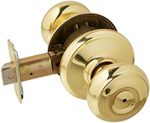 Schlage F40GEO605 Georgian Privacy Door Deadbolt with Polished Brass Finish