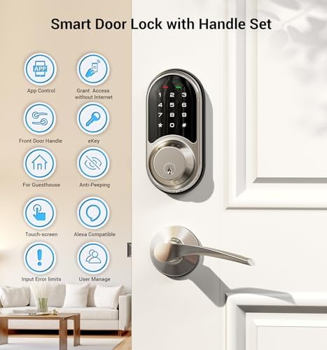 VeiseSmart Front Door Lock Set - App Control 250 Passwords