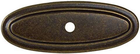 GlideRite 25-Pack 3 Oval Cabinet Back Plates Antique Brass
