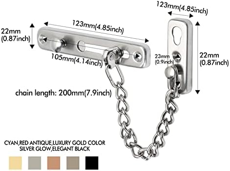 Stainless Steel Door Lock Latch by AMAZWIBlack