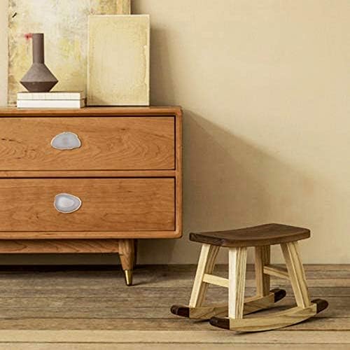 Rockcloud 4-Piece Decorative Agate Slice Drawer Knobs