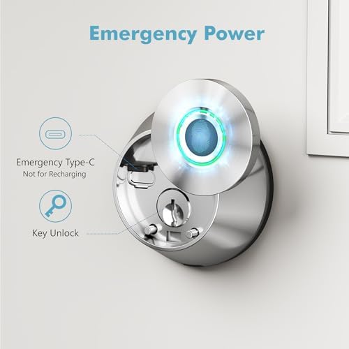 Smart Deadbolt with Fingerprint App Unlock