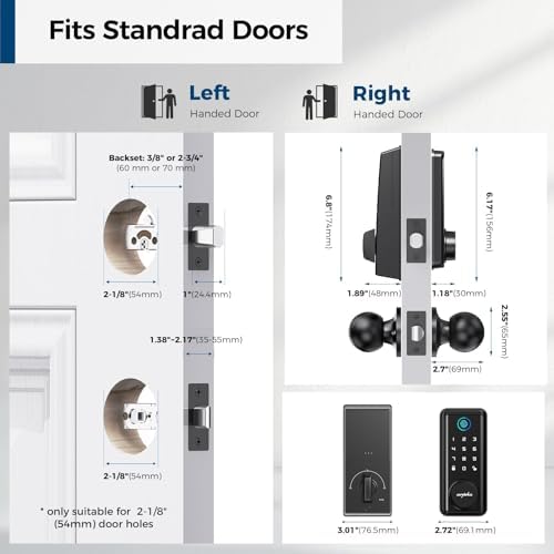 Secure Entry Door Lock 5-in-1 with APP Control