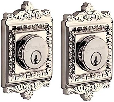 Grandeur Windsor Double Cylinder Door Deadbolt Polished Nickel