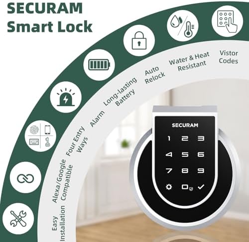 Touch Fingerprint Smart Lock - Keyless Entry Door Lock with AlexaGoogle Voice Control