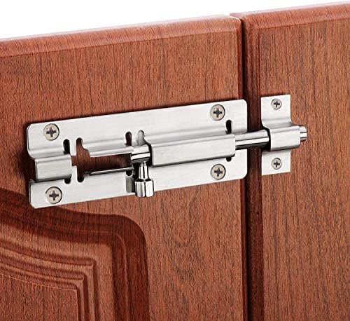 Sturdy 3-inch Chrome Door Deadbolt 6-Pack with Screws