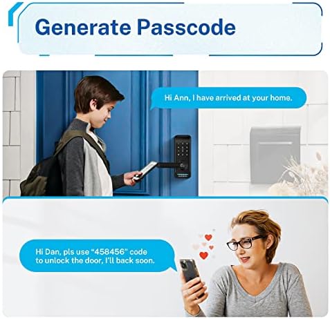 KUCACCI Keyless Door Lock Easy Install Multiple Unlock Methods Secure Reliable