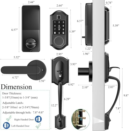 Narpult Smart Keyless Entry Door Lock with Fingerprint and APP Control 1