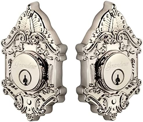 Grandeur Grande Victorian Double Cylinder Deadbolt Polished Nickel