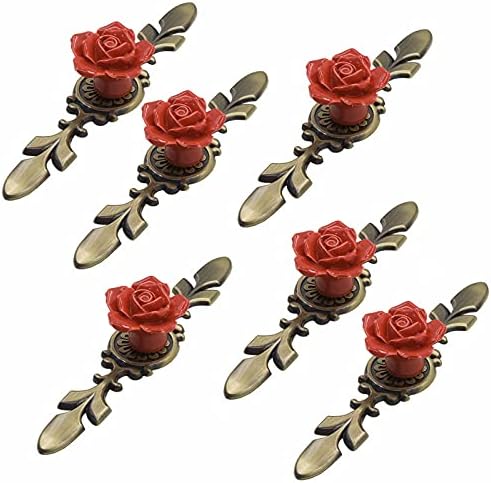 Ergonomic Ceramic Knobs with Rose Design Perfect for Home Bathroom Kitchen