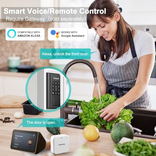Keyless Entry Door Lock with Touchscreen Keypad and Bluetooth App Control