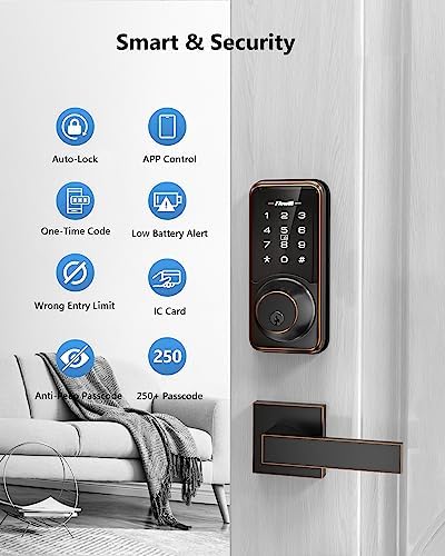 Zowill WiFi Smart Lock with Keyless Entry